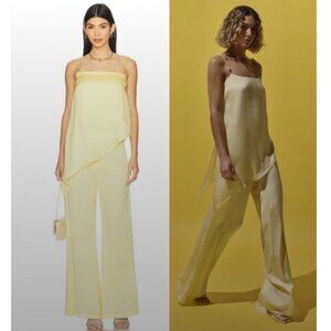 Baobab SET Noa Top and Wide Leg Pants in Butter Yellow